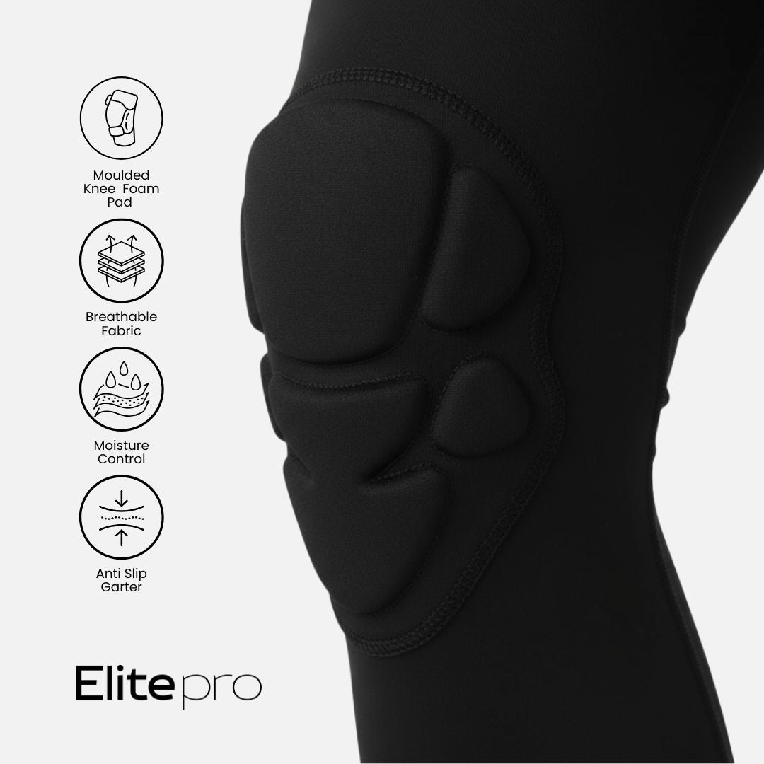 Elite Pro Knee Pad Leg Protection Sleeve with Reflectors - Hullabaloo