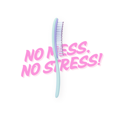 Daily Habit - No Mess, No Stress Easy Clean Hair Brush (Blue) - Hullabaloo