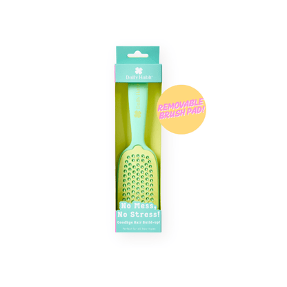 Daily Habit - No Mess, No Stress Easy Clean Hair Brush (Green) - Hullabaloo