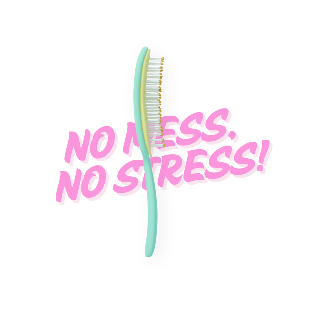 Daily Habit - No Mess, No Stress Easy Clean Hair Brush (Green) - Hullabaloo