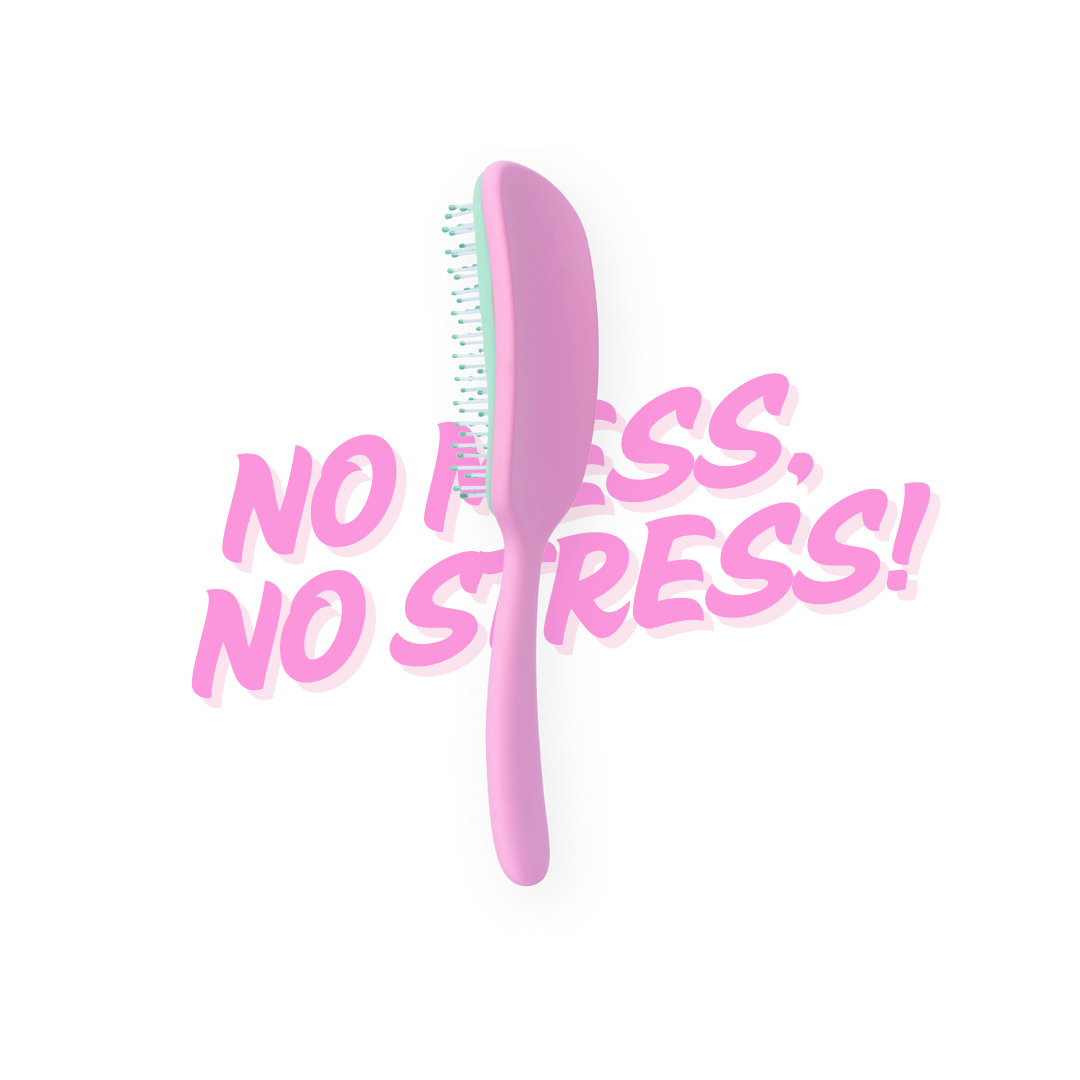 Daily Habit - No Mess, No Stress Easy Clean Hair Brush (Pink) - Hullabaloo