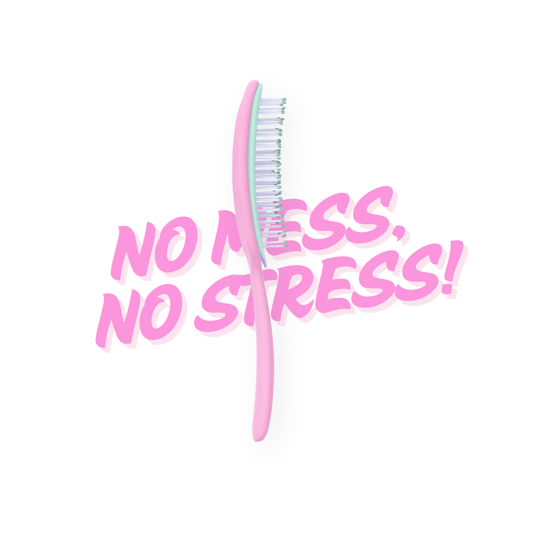 Daily Habit - No Mess, No Stress Easy Clean Hair Brush (Pink) - Hullabaloo