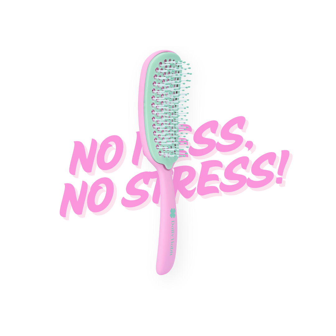Daily Habit - No Mess, No Stress Easy Clean Hair Brush (Pink) - Hullabaloo