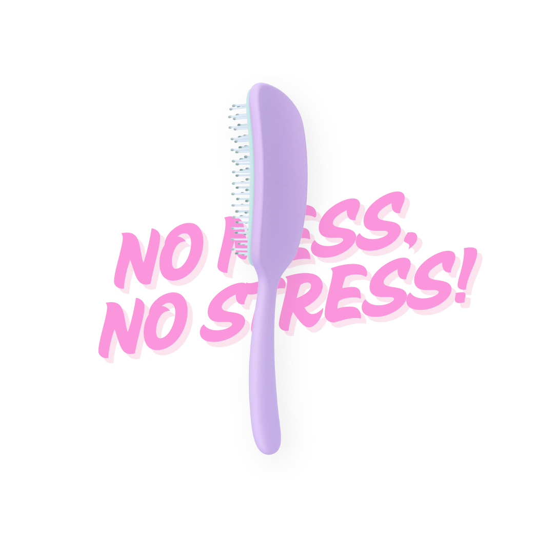Daily Habit - No Mess, No Stress Easy Clean Hair Brush (Purple) - Hullabaloo