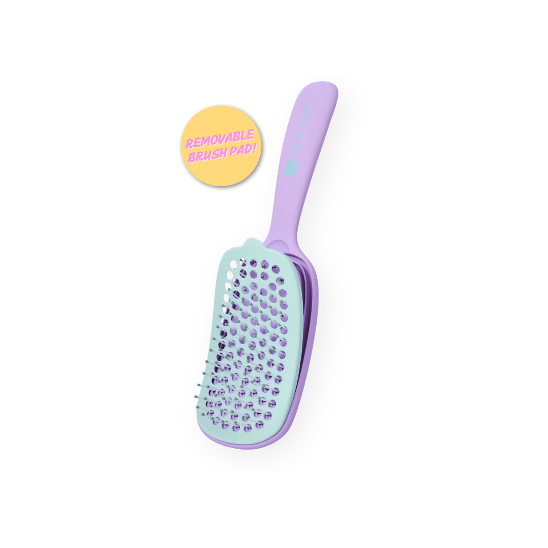 Daily Habit - No Mess, No Stress Easy Clean Hair Brush (Purple) - Hullabaloo