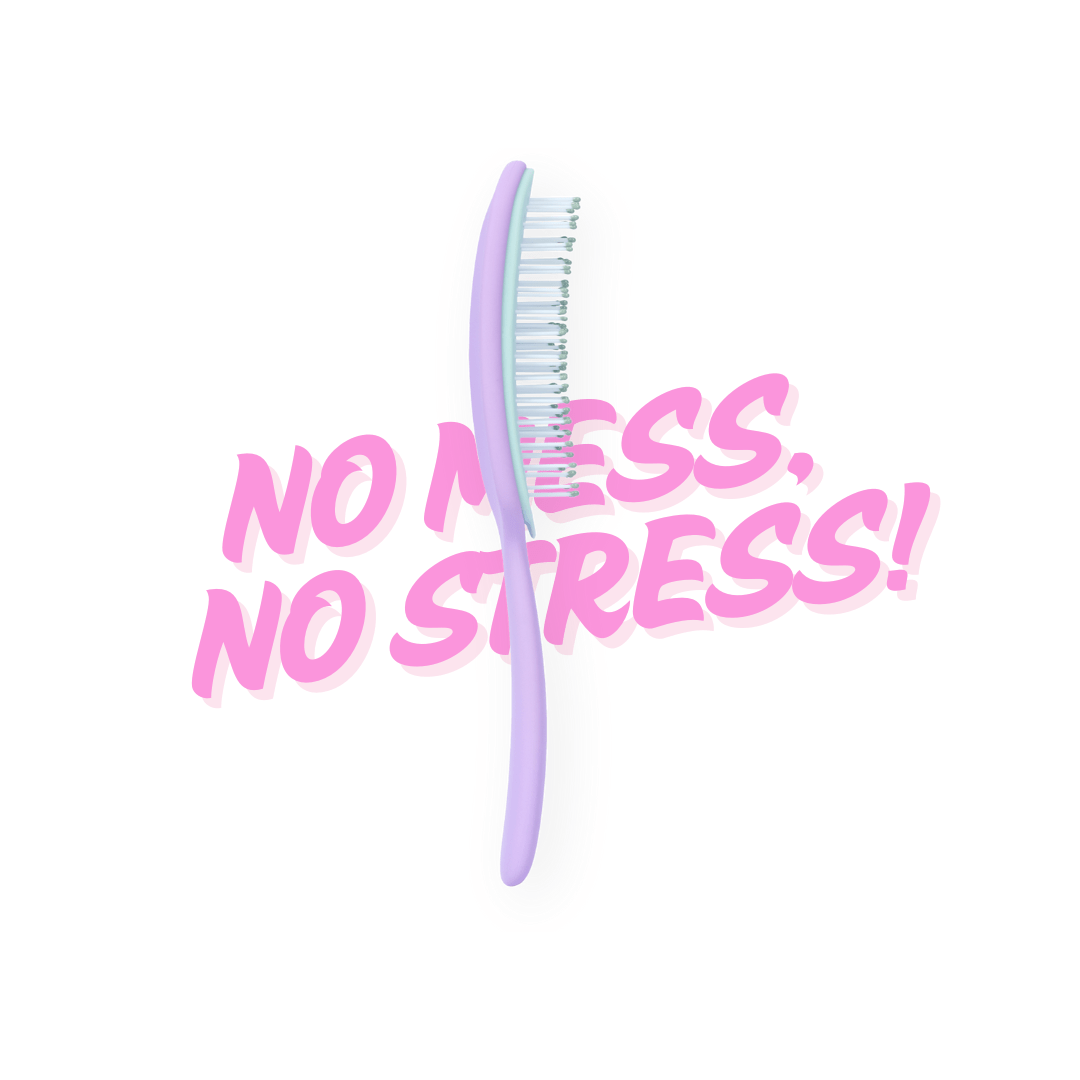 Daily Habit - No Mess, No Stress Easy Clean Hair Brush (Purple) - Hullabaloo