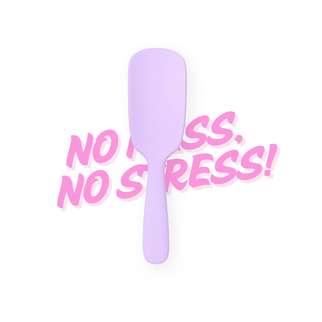 Daily Habit - No Mess, No Stress Easy Clean Hair Brush (Purple) - Hullabaloo