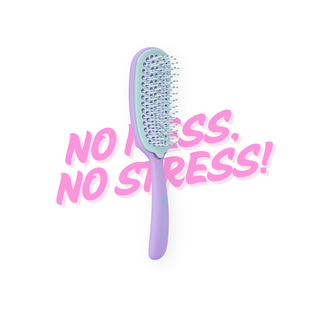 Daily Habit - No Mess, No Stress Easy Clean Hair Brush (Purple) - Hullabaloo