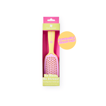 Daily Habit - No Mess, No Stress Easy Clean Hair Brush (Yellow) - Hullabaloo