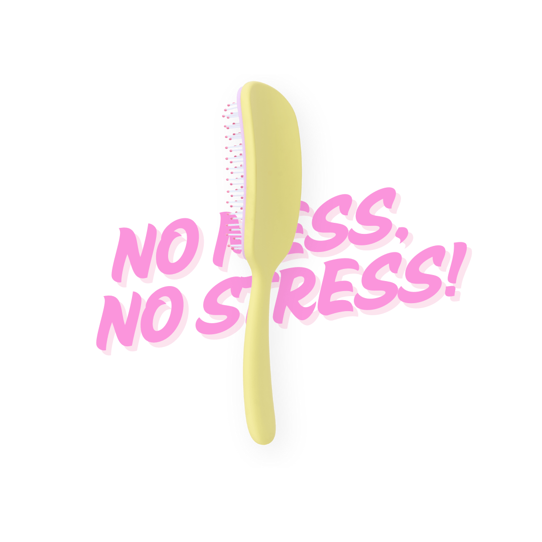 Daily Habit - No Mess, No Stress Easy Clean Hair Brush (Yellow) - Hullabaloo