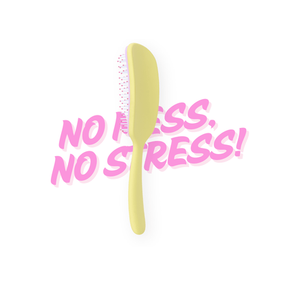 Daily Habit - No Mess, No Stress Easy Clean Hair Brush (Yellow) - Hullabaloo