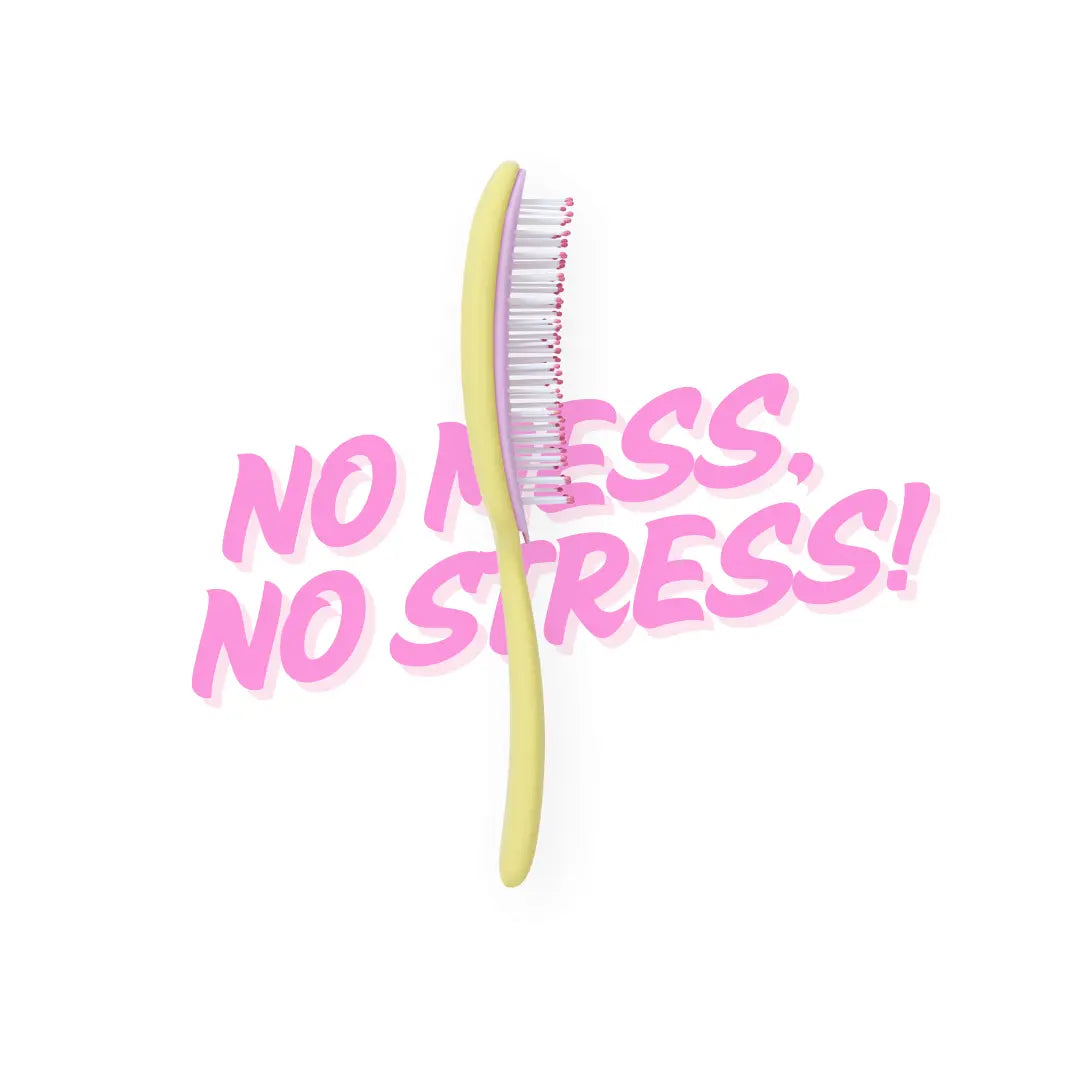Daily Habit - No Mess, No Stress Easy Clean Hair Brush (Yellow) - Hullabaloo